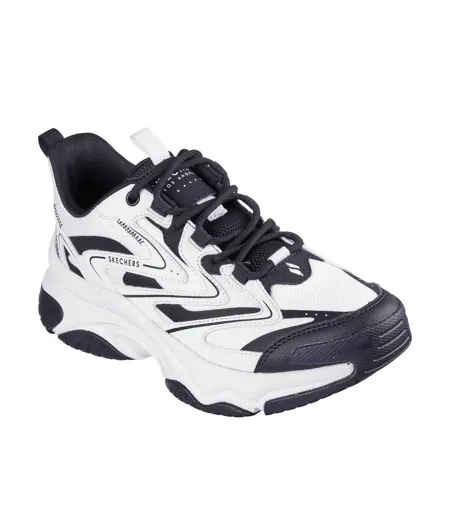 Womens/ladies Moonhiker Logo Trainers White Black Skechers