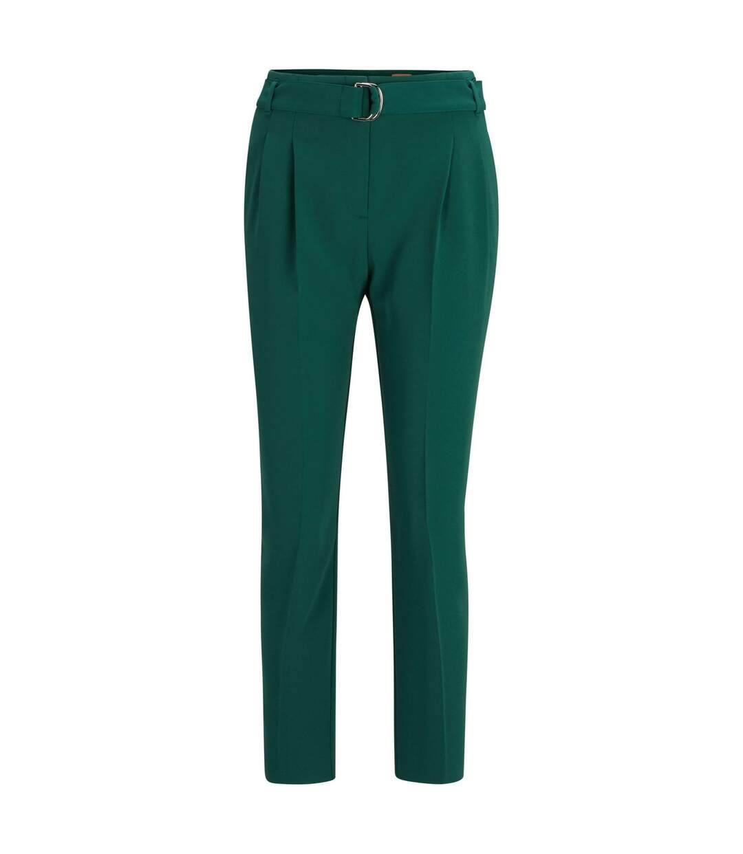 Womens/ladies Tapiah Cropped Regular Trousers Green Boss-1