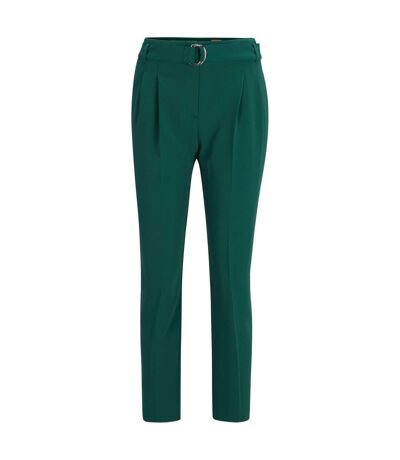 Womens/ladies Tapiah Cropped Regular Trousers Green Boss