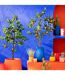 Arbre Artificiel en Pot Oranger 130cm Vert-2
