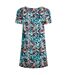 Womens/ladies nuri printed eco liva tunic aqua blue Weird Fish-2