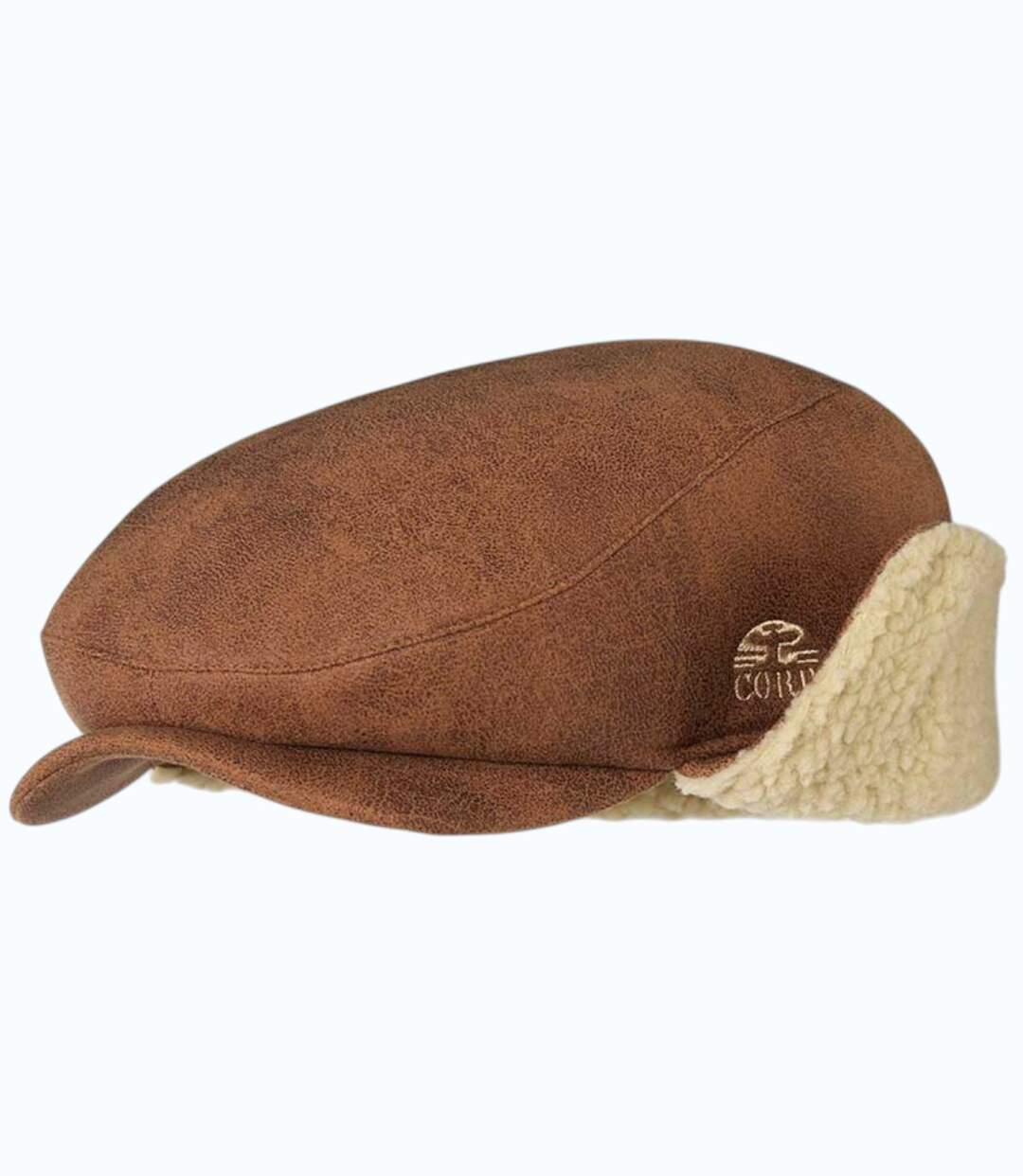 Men's Brown Faux-Suede Hat-2