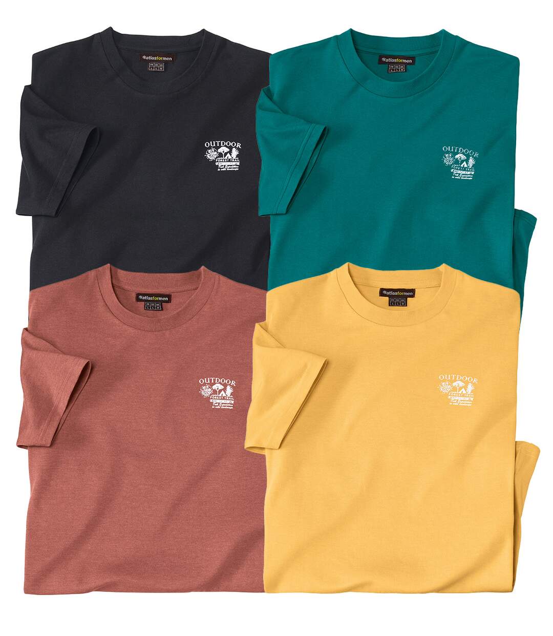 4er-Pack pflegeleichte T-Shirts-1