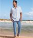 Jean Regular Stretch Bleu Clair-4