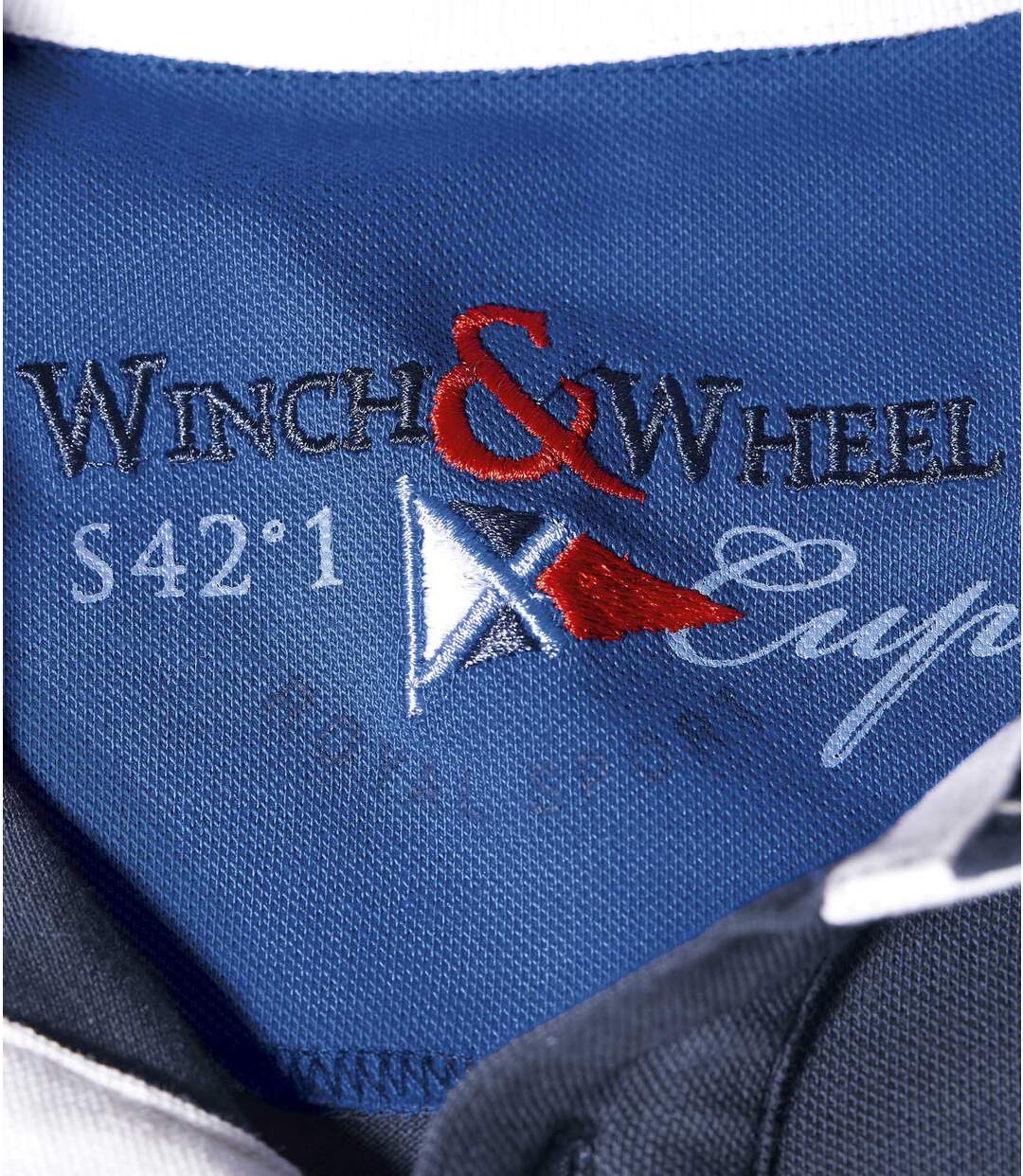 Polo Winch & Wheel en maille piquée homme - bleu-4