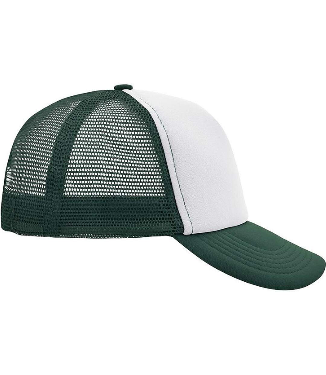Casquette trucker avec filet style rétro - MB070 - blanc et vert foncé-1