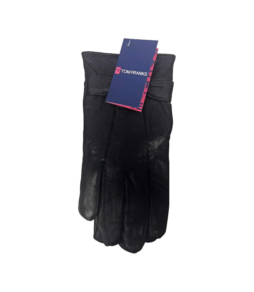 Ladies Fleece Lined Warm Leather Gloves with Bow-2