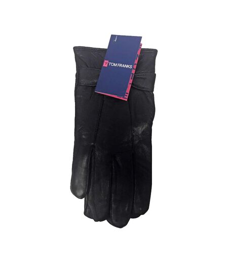 Ladies Fleece Lined Warm Leather Gloves with Bow