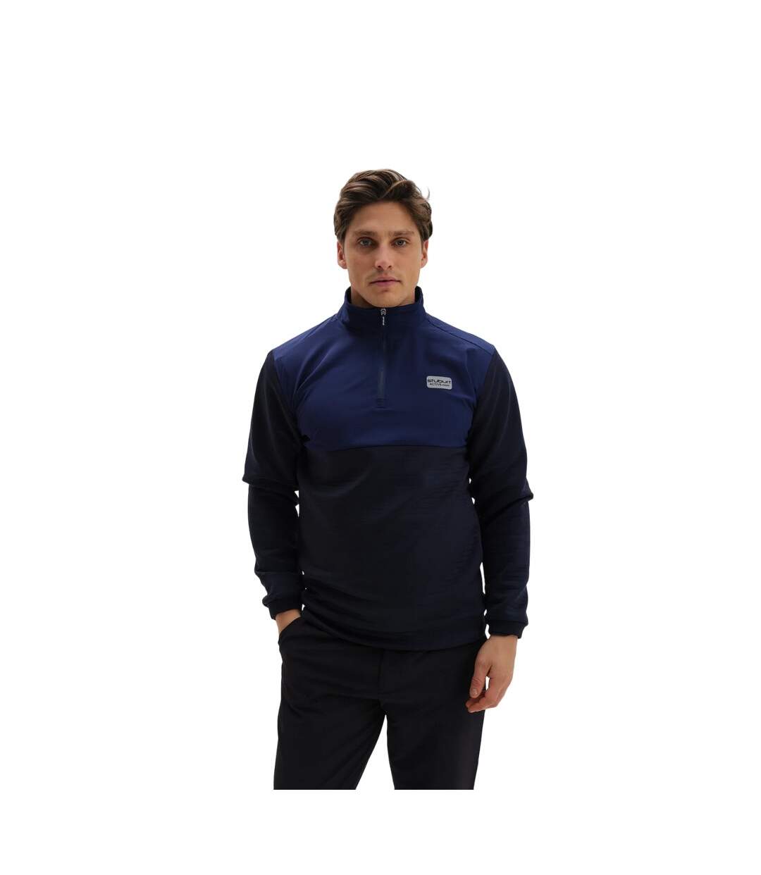 Mens active-tech lined pullover french navy Stuburt