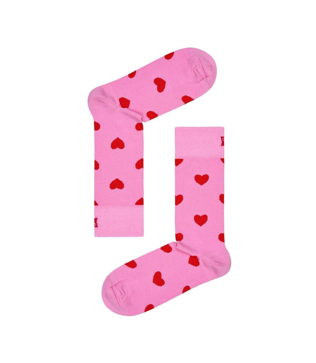 1 Pack Unisex Cotton Pink Valentines Heart Design Socks-2