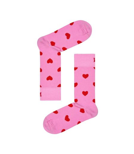 1 Pack Unisex Cotton Pink Valentines Heart Design Socks