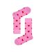 1 Pack Unisex Cotton Pink Valentines Heart Design Socks-2