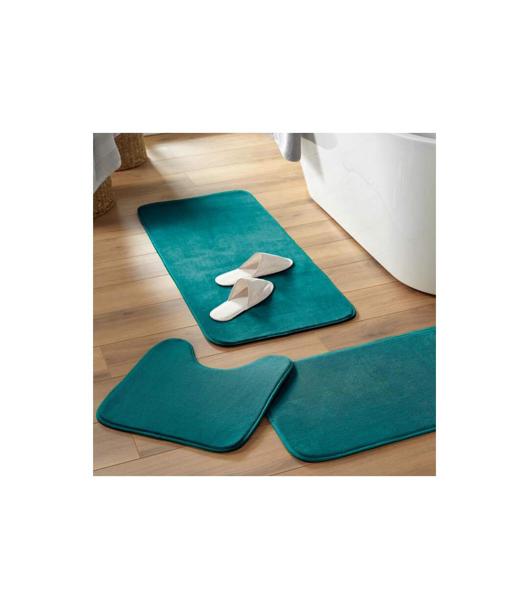 Tapis Contour WC Vitamine II 45x45cm Bleu Émeraude-4