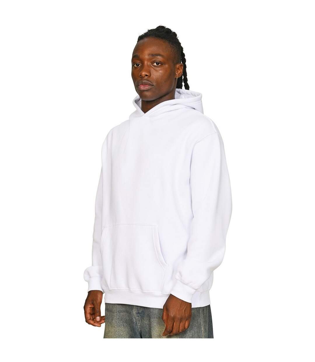 Mens Core 280 Ringspun Cotton Hoodie White Casual Classics-4