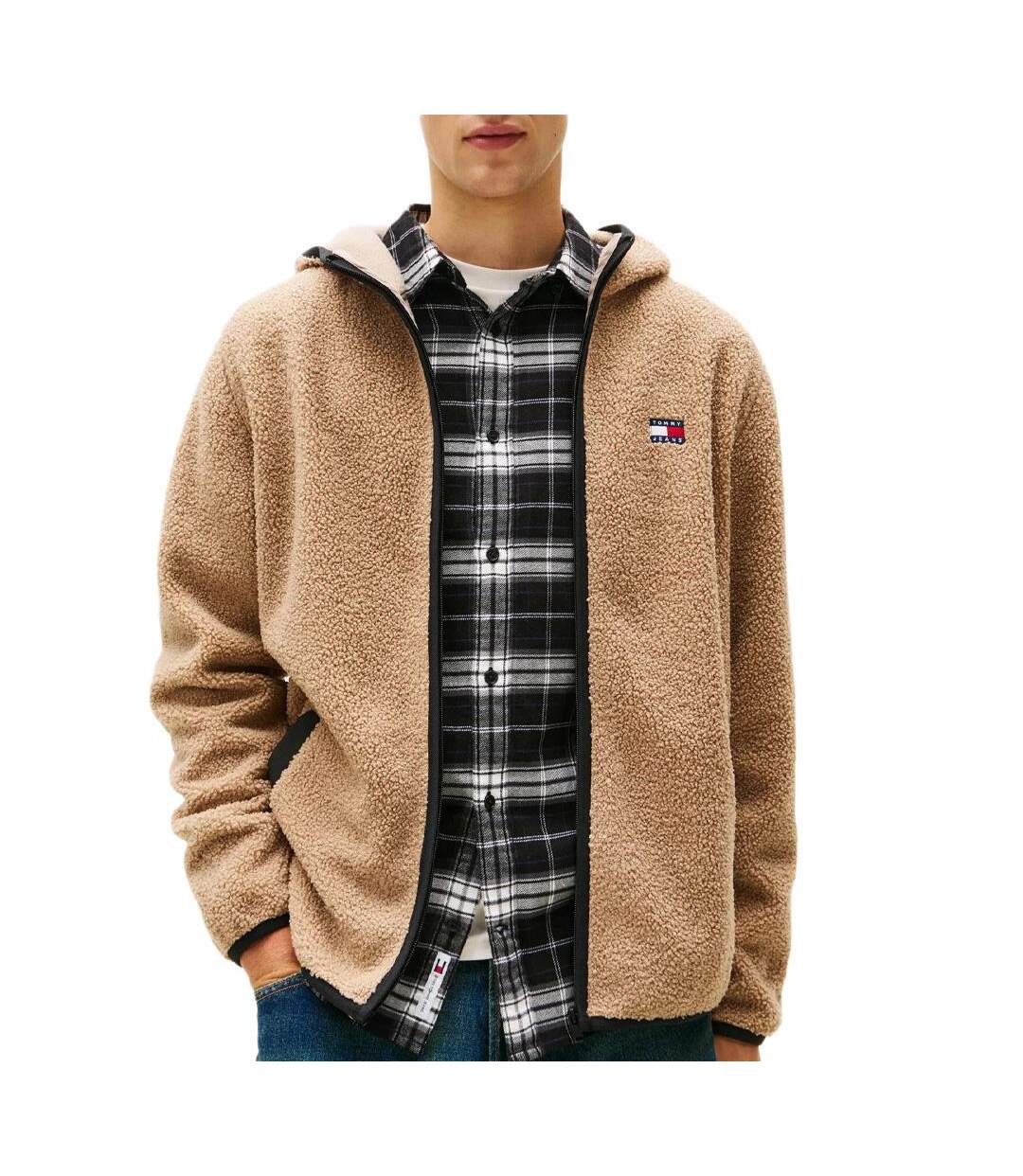 Veste marron homme tommy hilfiger teddy-1