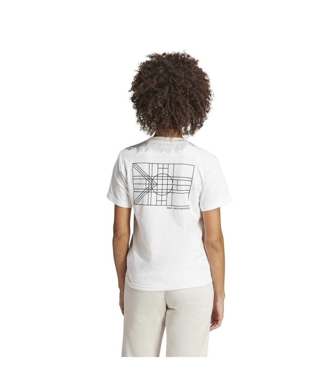 T-shirt Motif/style Country Tiro Femme Blanc Adidas-3