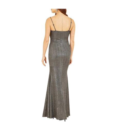 Robe Longue Officiel Motif/style Scintillant Femme Noir Mela London
