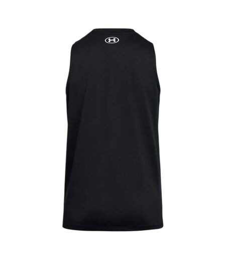 Womens/ladies Tech Solid Technical Vest Top Black White Under Armour