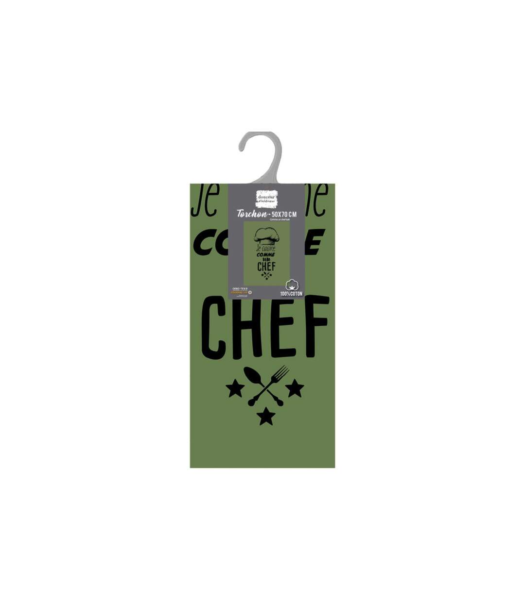Torchon de Cuisine Comme un Chef 50x70cm Kaki-5