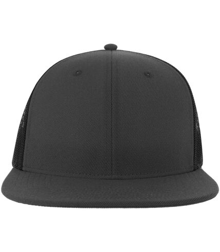 Unisex adult mesh 6 panel trucker cap dark grey/black Atlantis