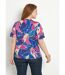 T-shirt cache-coeur long blousant motif floral-2