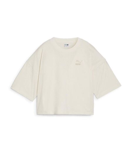 T-Shirt beige crop femme puma better classics