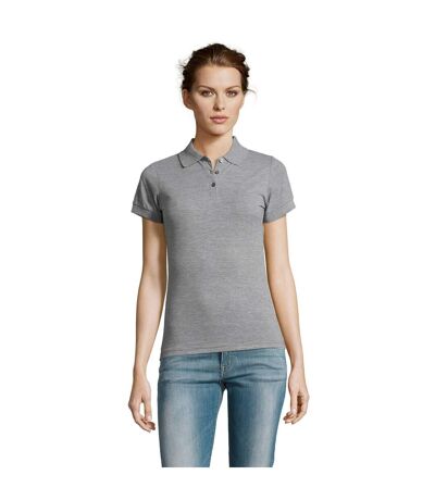 Polo Manches Courtes Prime Femme Gris Chiné SOLS