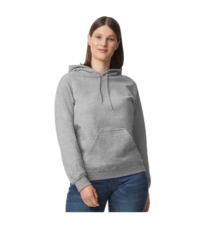 Sweat à capuche adulte gris Gildan