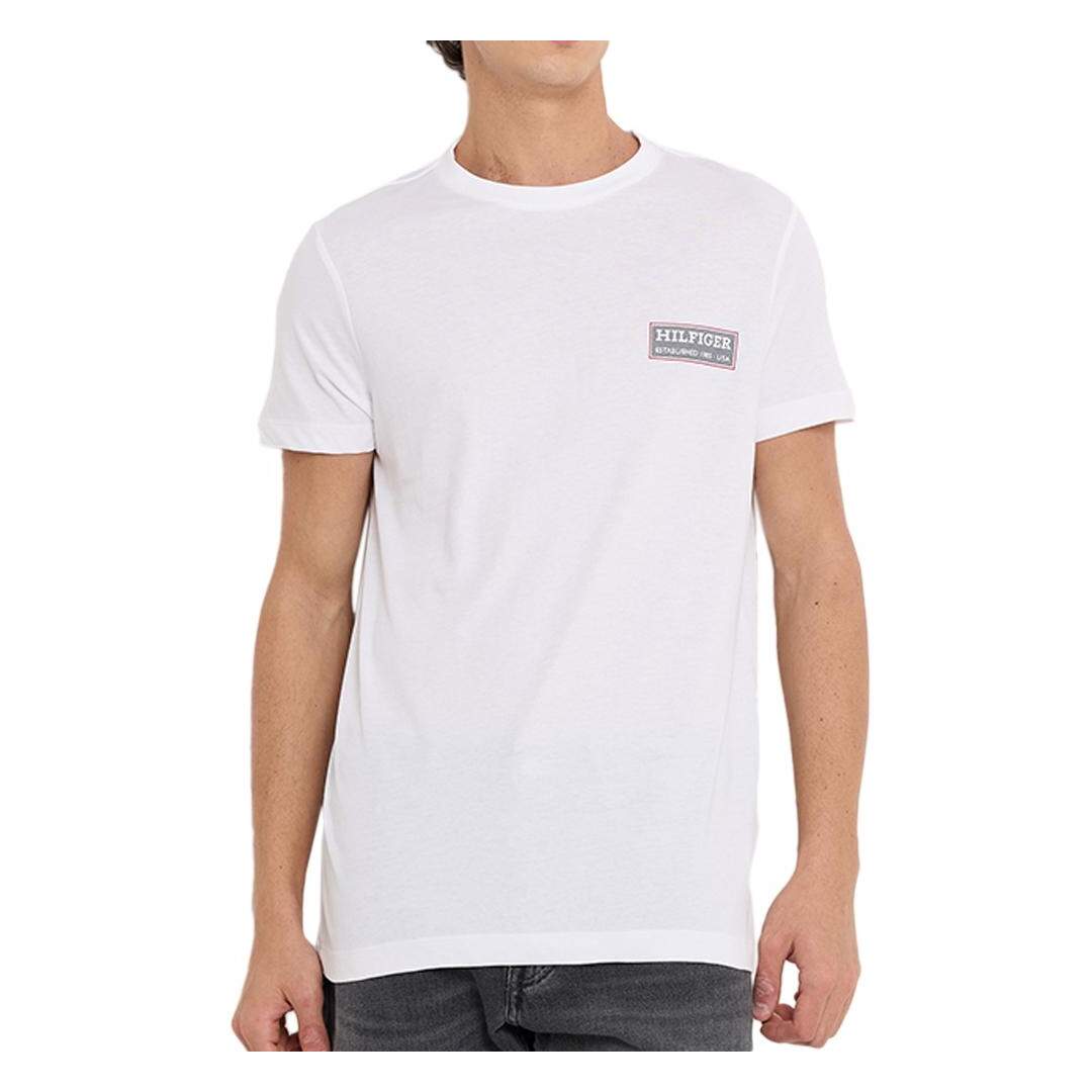 T-shirt Blanc Homme Tommy Hilfiger Printed - L-1