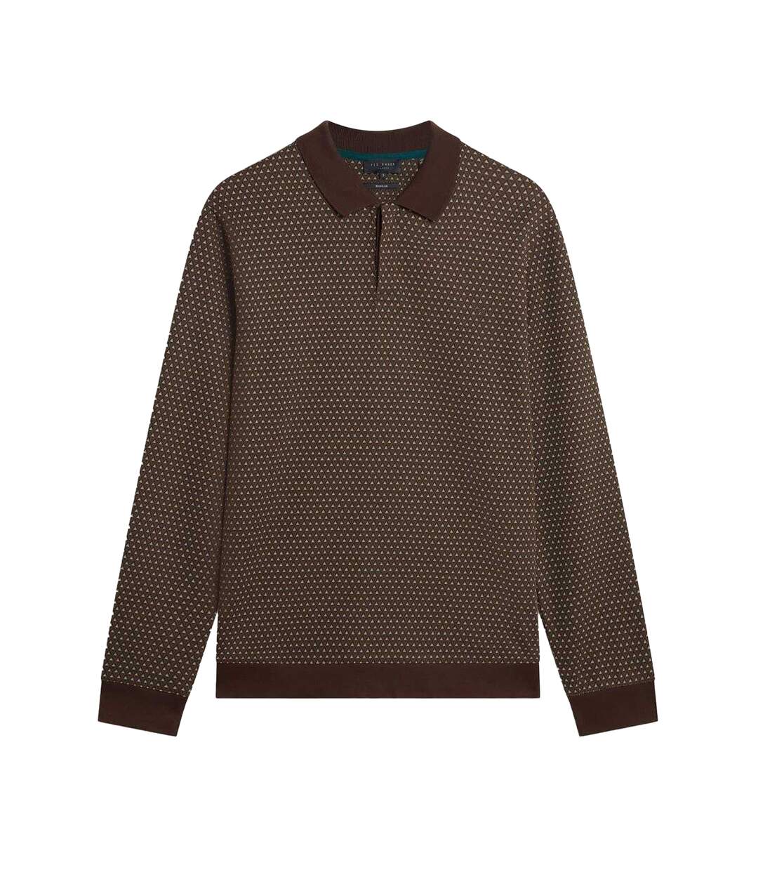 Polo Manches Longues Homme Marron Marron Clair Ted Baker-2