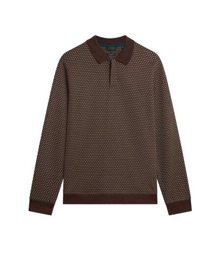 Polo Manches Longues Homme Marron Marron Clair Ted Baker