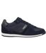 Mens Glaze Cow Suede Low Cut Trainers Dark Blue Boss-3