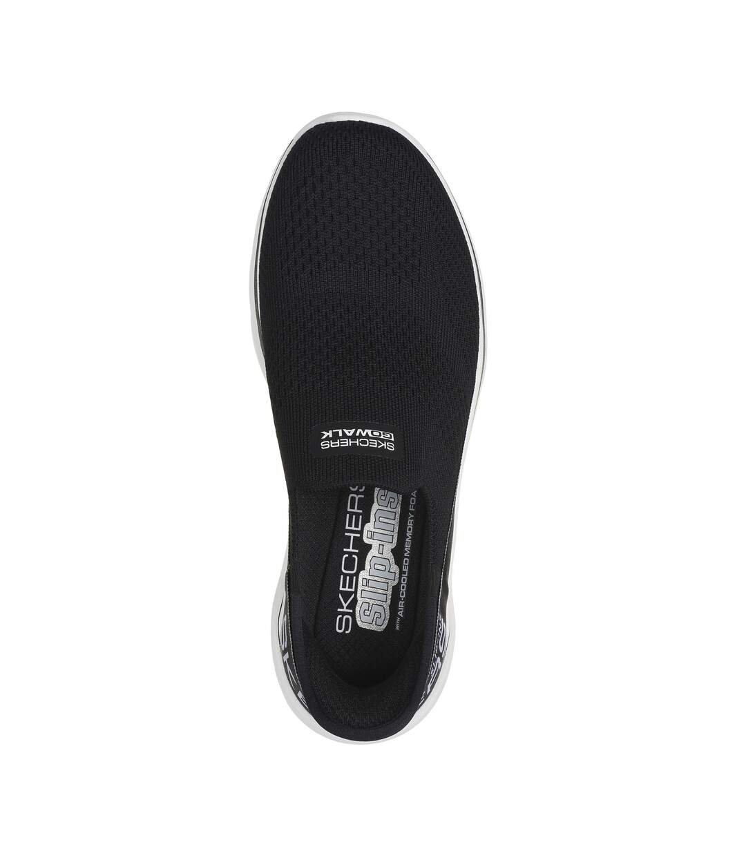 Womens/ladies go walk 7 mia trainers black/white Skechers-4