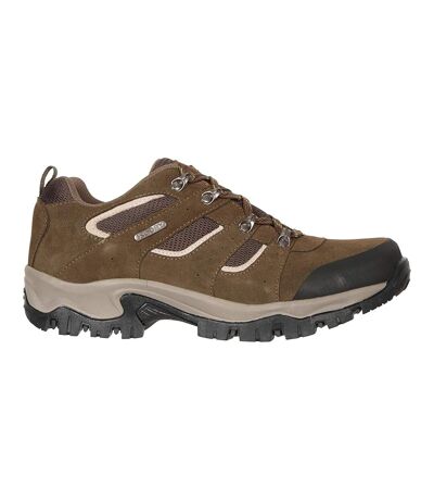 Mens voyage suede waterproof walking shoes brown Mountain Warehouse