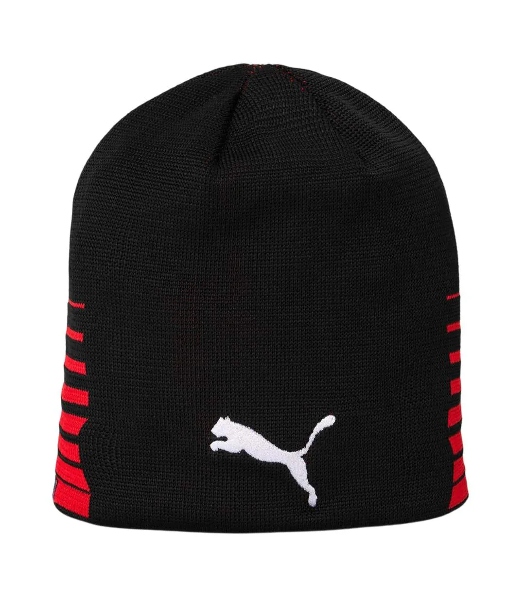 Mens Liga Reversible Beanie Red Black Puma-1