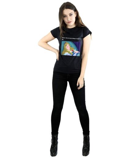 Disney - T-shirt SLEEPING BEAUTY MEME - Femme (Noir) - UTBI15009