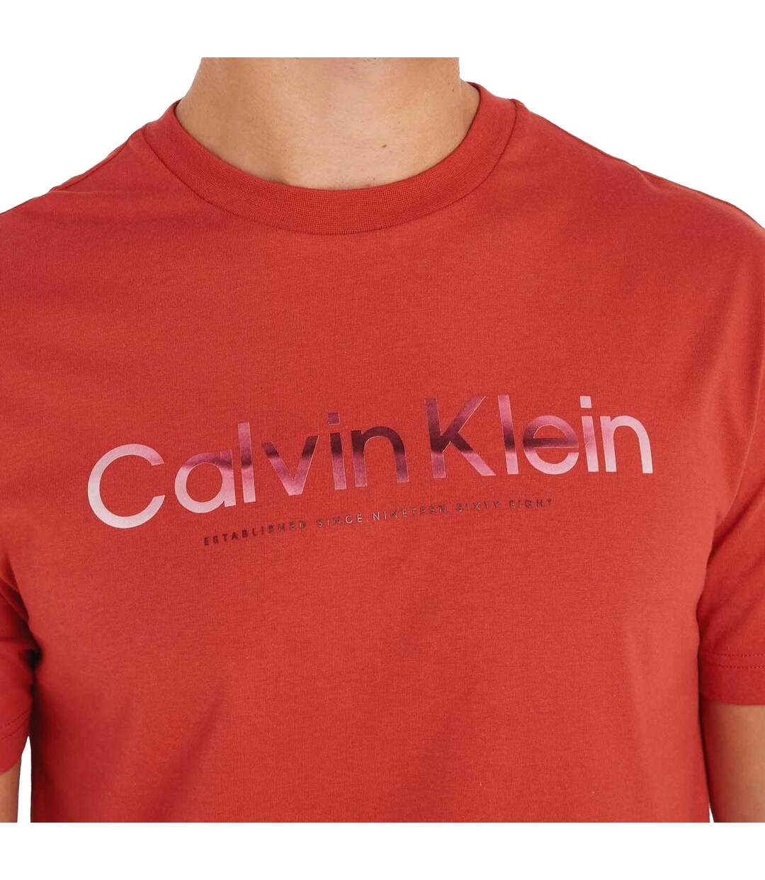 T-shirt Homme Rouge Calvin Klein-4