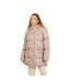 Doudoune À Capuche Motif/style Rembourré Femme Beige Gris Brave Soul-1