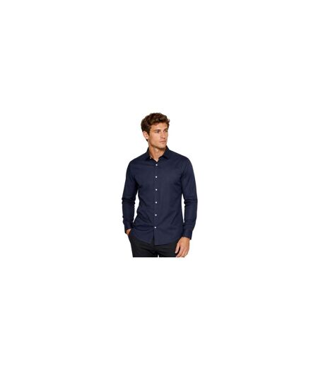 Chemise Habillée Manches Longues Homme Bleu Foncé Boss
