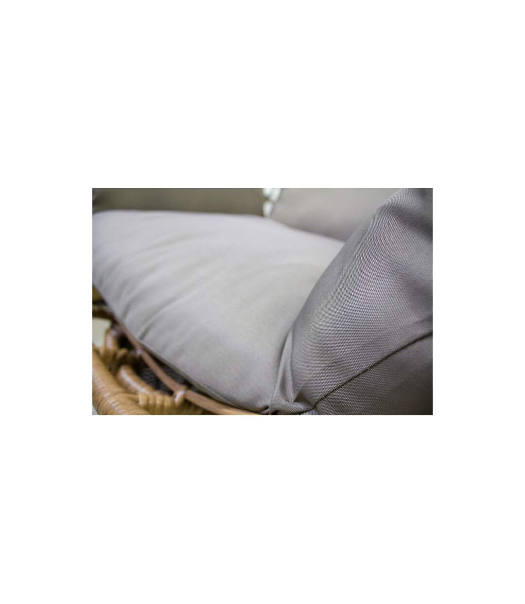 Balancelle de Jardin en Résine Tressée Borabora 153cm Marron-4