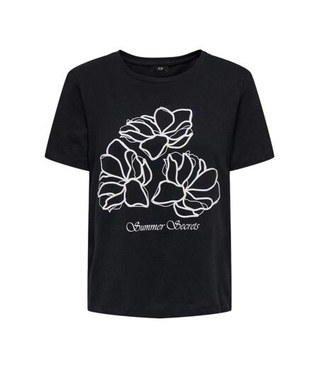 T-Shirt noir femme jdy louisa 15349536 - l