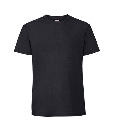 Mens ringspun premium t-shirt black Fruit of the Loom