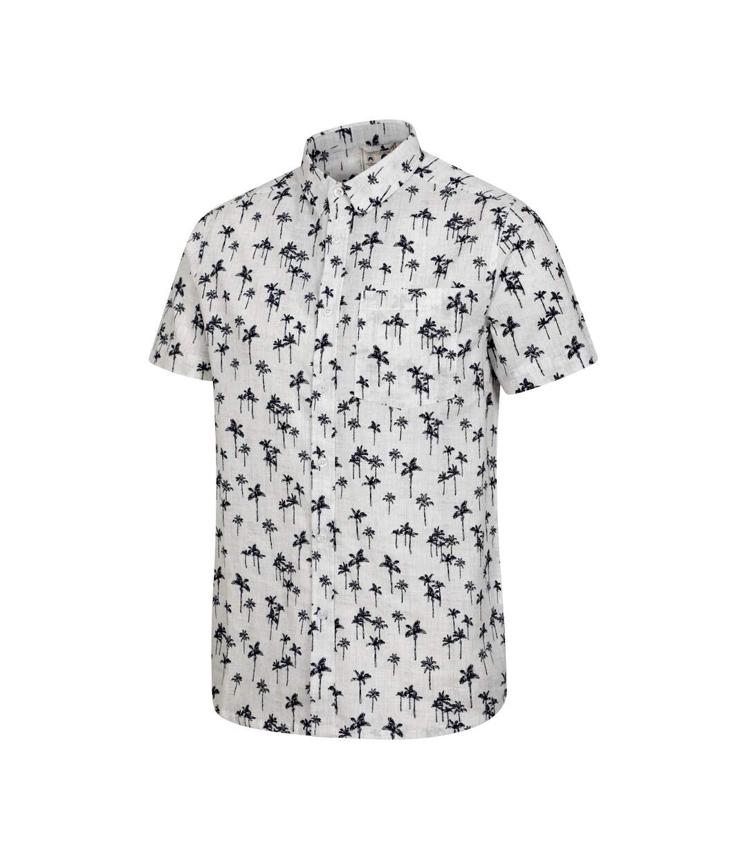 Mens preston illustration palm tree shirt off white Mountain Warehouse-3