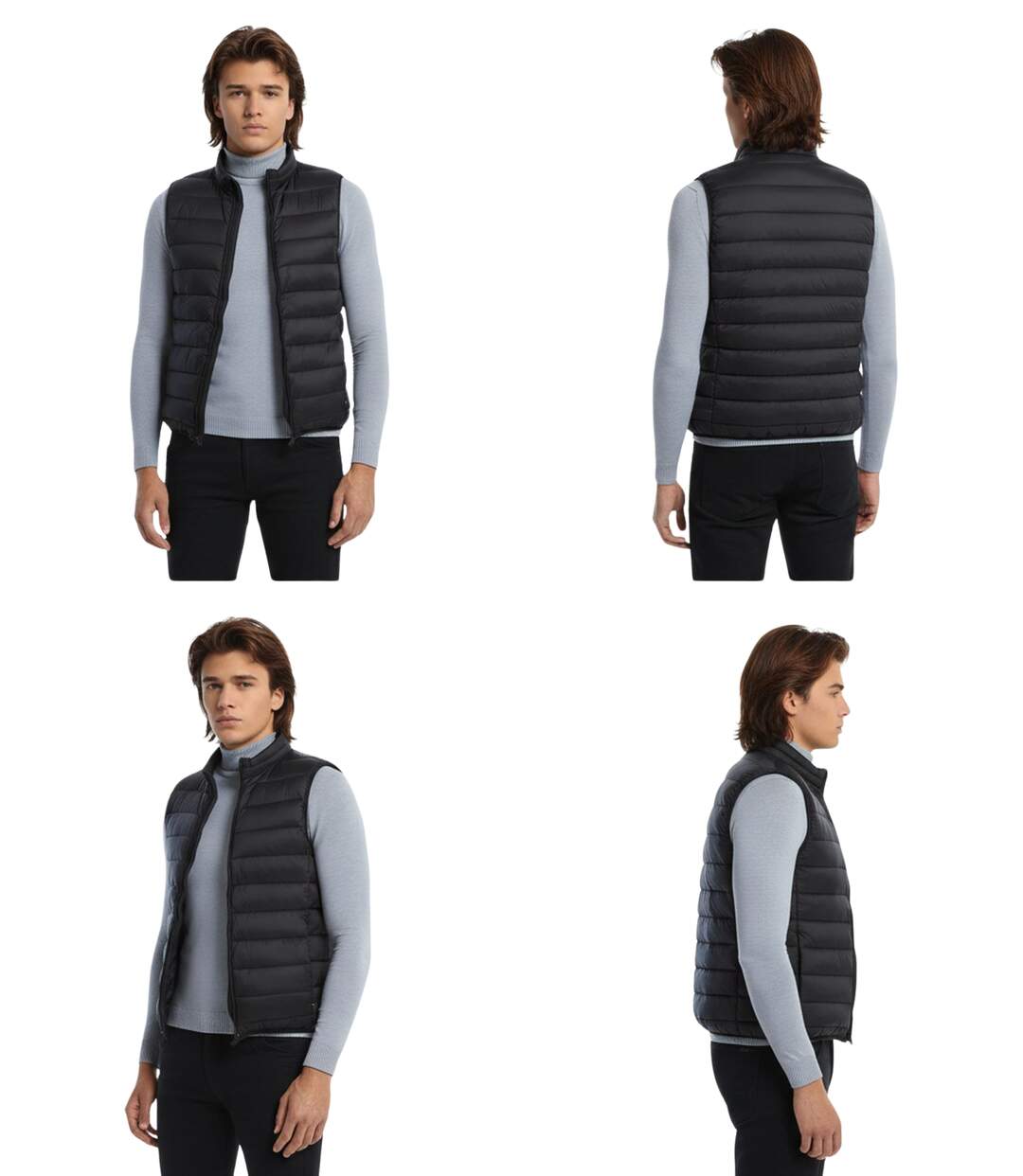 Blouson  Homme sans manche - Noir - Style Casual et Confort-2