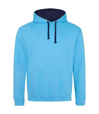 Sweat à capuche varsity femme bleu / bleu marine oxford Awdis Awdis