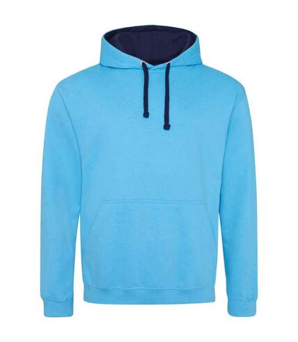 Sweat à capuche varsity femme bleu / bleu marine oxford Awdis