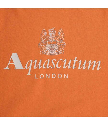 Sweat Sport Motif/style Gros Logo Homme Orange Aquascutum