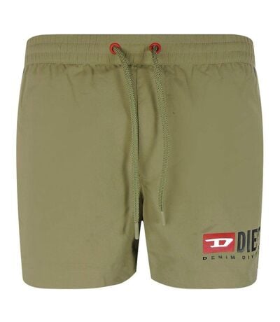 Short De Bain Motif/style Logo Homme Vert Diesel