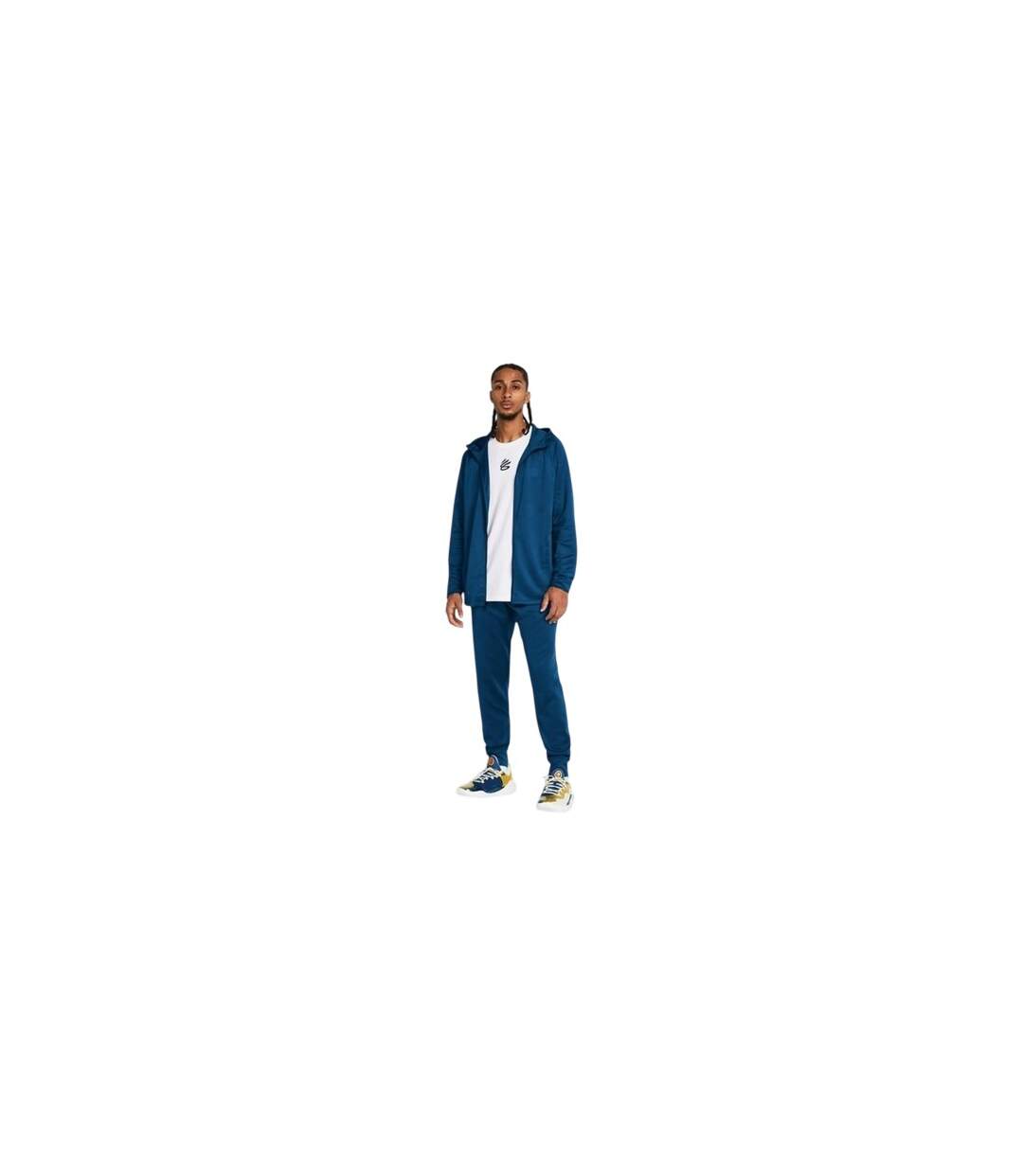 Pantalon De Jogging Course À Pied Motif/style Petit Logo Curry Homme Bleu Under Armour-1