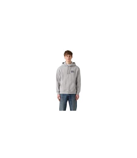 Mens Drop Shoulder Regular Drawstring Hoodie Grey Levis